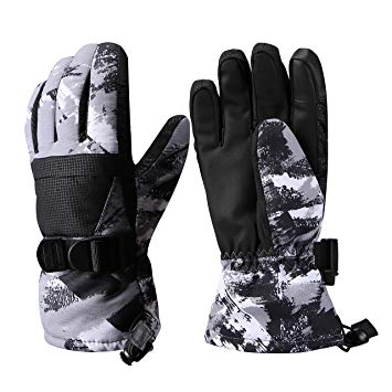Aisprts Ski Gloves, Warmest Waterproof and Breathable Snow Gloves for Mens,Womens,Ladies and Kids Skiing,for Parent Child Outdoor