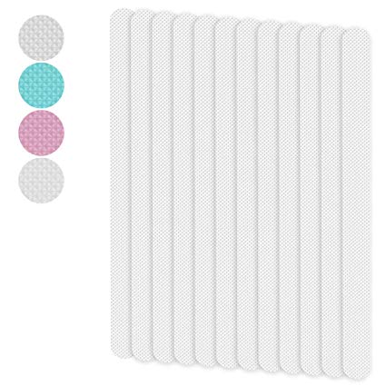 Anti-Slip Tapes Shower Stickers Bath Safety Strips Adds Non-Slip Traction to Bathtubs, Showers, Pools, Stairs and Floors - 12PCS (White)