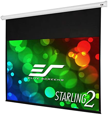 Elite Screens Starling 2, 120-inch 16:9 with 14" Drop, Electric Motorized Auto HD Projection Projector Screen, ST120XWH2-E14