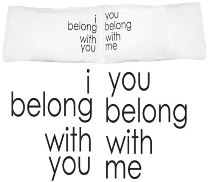 Oh, Susannah I Belong with You, You Belong With Me Couple Pillowcases Wedding Gifts or Anniversary Gifts For Couple, For Her Gifts or Gift for Him. (2 Standard/Queen Pillowcases)