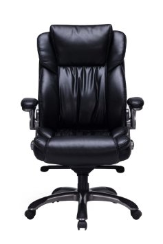 VIVA OFFICE High Back Bonded Leather Executive Chair with Adjustable Arms