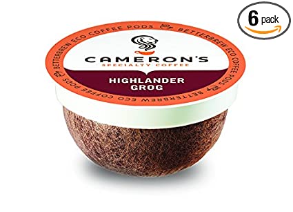 Cameron's Coffee Single Serve Pods, Flavored, Highlander Grog, 12 Count (Pack of 6)