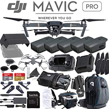 DJI Mavic Pro Quadcopter Drone with 5 Battery Ultimate Bundle