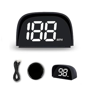 VJOYCAR P20 New Car Speedometer GPS Hud Head Up Display, MPH Digital Speed Meter Gauge for Cars Trucks Motorcycle Bike ATV SUV Pick-up Scooter Golf Cart Bus Boat