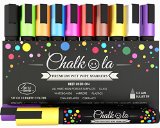 Chalk Markers - Pack of 10 neon color pens For Chalkboard Window Labels Bistro Glass Whiteboards