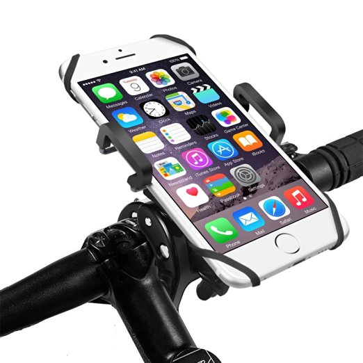 Bike Phone Mount, GRANDTAU Universal Smartphone Bicycle Rack Handlebar & Motorcycle Holder Cradle with 360 dgree Rotate for iPhone 7 6 6S 6S plus 5S 5C, Samsung Galaxy S3 S4 S5 S6 S7 Note 3/4/5,Nexus