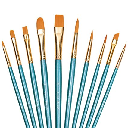 Paint Brush Set, Winlip 10pcs Professional Paint Brushes Artist for Watercolor Oil Acrylic Painting