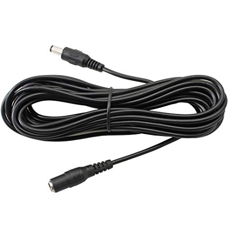 5 Metre DC Power Extension Cable with 2.1mm/5.5mm Male Female Jack - Suitable for 12V CCTV Cameras
