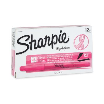 Sharpie Accent Pink Ribbon Pocket-Style Highlighters, 12 Highlighters (1741910)