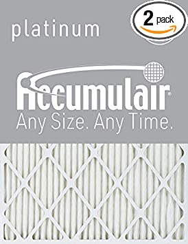 Accumulair Platinum 17x17x1 (Actual Size) MERV 11 Air Filter/Furnace Filters (2 pack)