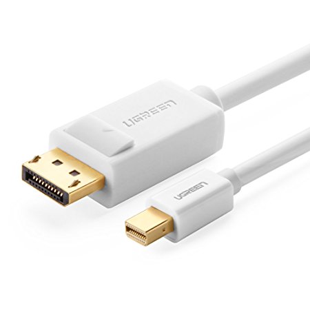 UGREEN Mini DP to DP Cable, 4K Resolution 2m Gold Plated Mini DisplayPort to DisplayPort Cable with Audio, Thunderbolt Compatible for Surface Pro 5 / Pro 4 / Pro 3 / Pro 2, Macbook Air, Macbook Pro, Mac Mini to Monitors, Projectors etc