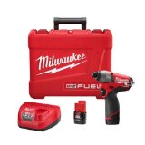 Milwaukee 2453-22 M12 Fuel 14 Hex Impact Driver with 2 Batteries