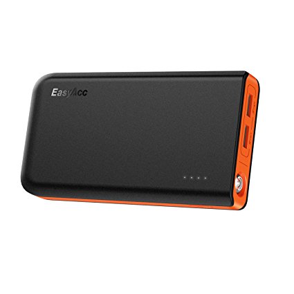 EasyAcc13000mAh Power Bank, External Battery Charger, Portable Charger for Smartphones, Tablets and More - Black and Orange