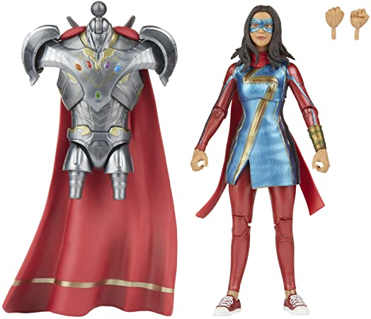 Marvel Legends Series Disney Plus Ms. Marvel MCU Series Action Figure 6-inch Collectible Toy, Includes 2 Accessories and 1 Build-A-Figure Part