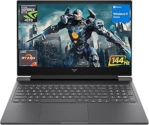 HP Newest Victus 16.1 Ryzen 7 RTX 4070 Extreme Gaming Laptop, 16.1" FHD 144Hz, AMD Ryzen 7 8845HS (Beats i7-1355U), NVIDIA GeForce RTX 4070, 32GB DDR5 RAM, 2TB SSD, HDMI, Wi-Fi 6, Windows 11 Home