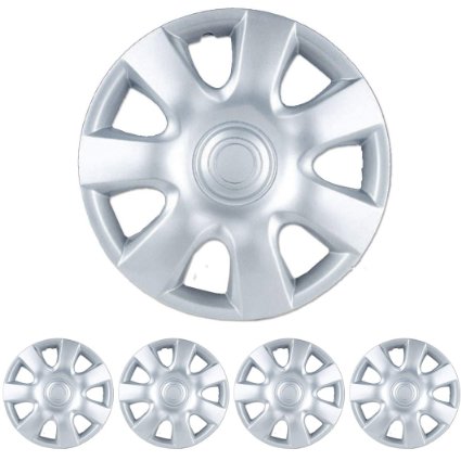 BDK Toyota Camry Hubcaps Wheel Cover 15 Silver Replica Cover OEM Factory Replacement 4 Pieces