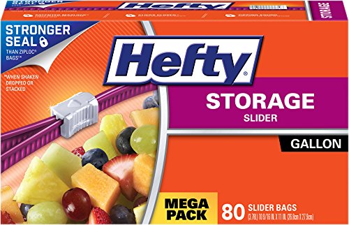 Hefty Slider Storage Bags, Gallon, 80 Count