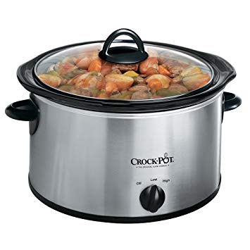 Crock-Pot 3040-BC 4-Quart Round Manual Slow Cooker, Stainless Steel