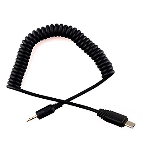 tyoungg® [1.5 Meters Coiled Cord] 2.5mm to Multi Terminal Cable for Remote Control Shutter Release, Timer, Flash Trigger, etc. Compatible with Sony Alpha Camera A7 A7r A7S A6000 A3000 SLT-A58 NEX-3NL DSC-HX300 DSC-RX100III DSC-RX100II