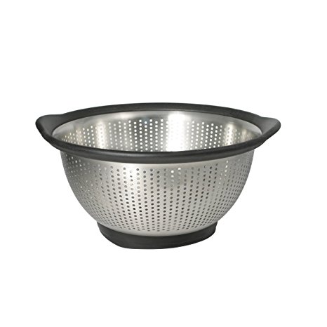 KitchenAid Gourmet 3-Quart Stainless Steel Colander, Black