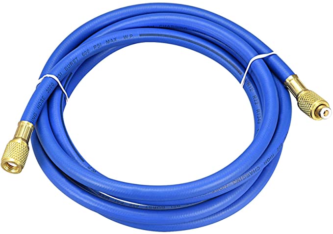 uxcell Charging Hose Tube, 1/4 SAE Thread 9.84Ft Length 600PSI Tube, for Home Air Conditioner Refrigeration Maintenance, Blue