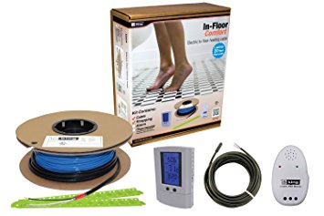 King Electric FC12360-3TA Complete Floor Heating Cable System with Strapping Thermostat and Wire Sensor 30-Feet x 30-Feet