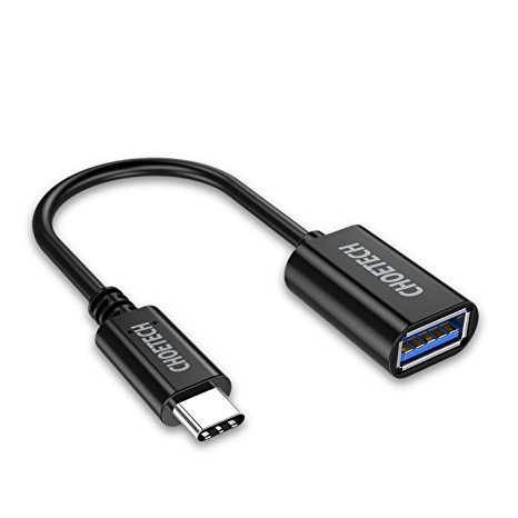 USB C to USB 3.0 Adapter Cable (0.73ft) , CHOETECH USB Type C to USB 3.0 Type A [OTG] Adapter Cable for 2016 MacBook Pro, MacBook 2015/2016, Chromebook Pixel, Nokia N1, Nexus 5X/6P, etc