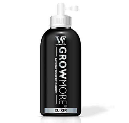 Best Hair Growth Serum by Watermans. Grow More Elixir 100ml Made in UK - Hair Growth & Hair Thickening leave in scalp Serum