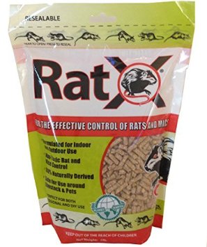 RatX 620102 All-Natural Non-Toxic Rat and Mouse Killer Pellets, 3 lb. Bag