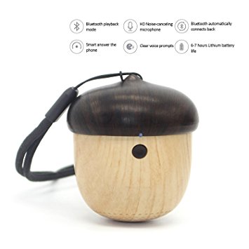 Bluetooth Speaker,JFA Portable Mini Speaker Cute Wooden Nut Shape Unique Design Outdoor Loudspeaker For Phone Backpack Travel