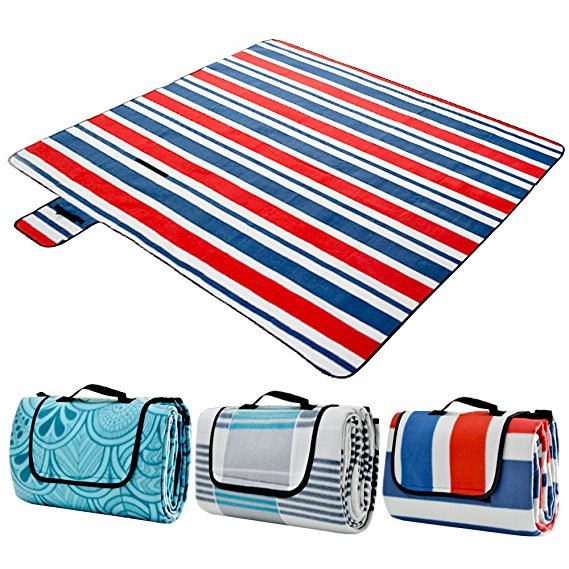 ZOMAKE Picnic Blanket Waterproof Extra Large, Outdoot Blanket with Waterproof Backing for Family Concerts,Beach,Park