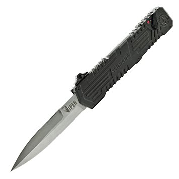 Schrade Viper 3, OTF, Black Handle, Bead Blast Blade, Plain