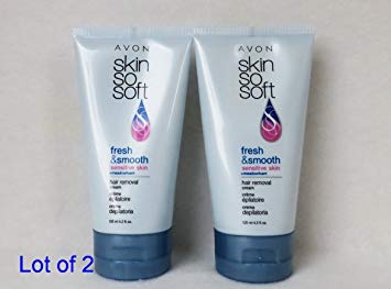 2 Avon SKIN SO SOFT Fresh & Smooth Sensitive Skin Hair Removal Creams