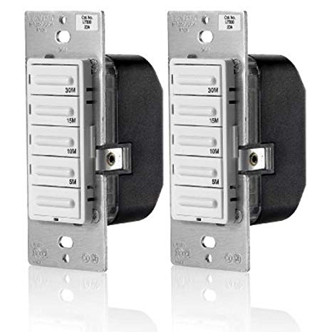 Leviton LTB30-1LZ Decora Preset 30 Minute Countdown Timer Switch (2 Pack)