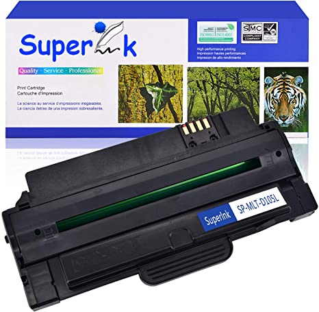 SuperInk Compatible Toner Cartridge Replacement for Samsung 105 MLT-D105L 105L MLTD105L Use with Samsung ML-2525 ML-2525W ML-2545 ML-1915 SCX-4623F SCX-4623FN SF-650 Printer (Black, 1 Pack)