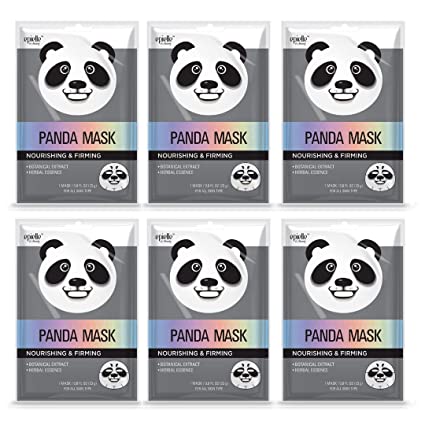 Epielle Panda Character Skincare Sheet Masks | Animal Spa Mask | -For All Skin Types |spa gifts for women, Spa Gift, Birthday Party Gift for her kids, Spa Day Party, Girls Night, Slumber party | 6 count skincare sheet masks