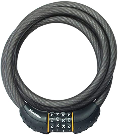 Master Lock 8122D Combination Cable Lock, 6-Feet x 1/2-Inch