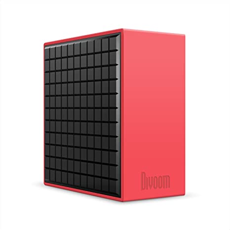 Divoom Timebox Smart Bluetooth Speaker with Alarm Clock (Red)