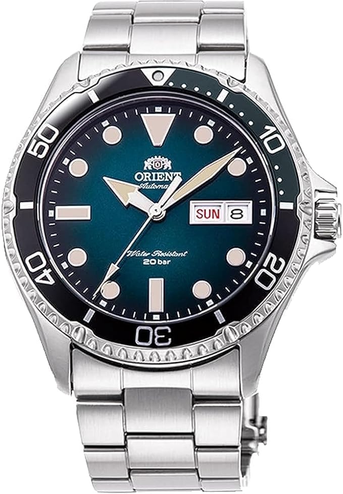Orient Men's Japanese Automatic/Hand Winding 200 M Diver Style Watch RA-AA08, Turquoise, Diving Watch