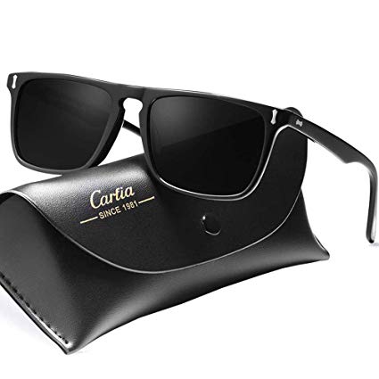 Carfia Polarised Mens Sunglasses UV400 Protection Vintage Driving Eyewear