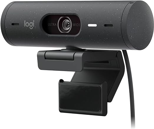 Logitech Brio 505 Full HD Webcam with Auto Light Correction, Auto-Framing, Show Mode, Dual Noise Reduction Mics, Privacy Shutter, Works with Microsoft Teams, Zoom, Google Meet