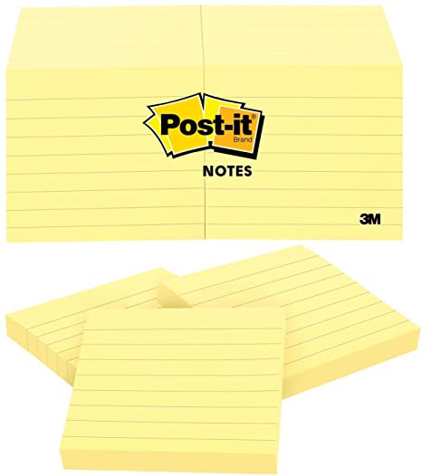 Post-it Notes, 3x3 in, 12 Pads, America's #1 Favorite Sticky Notes, Canary Yellow, Clean Removal, Recyclable (630SS)