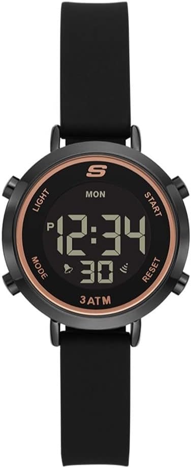 Skechers Women's Westport Quartz Metal and Silicone Sports Digital Watch