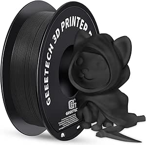 GEEETECH Matte PLA Filament 1.75mm,Black PLA Matte 3D Printer Filament 1kg Spool (2.2lbs), Dimensional Accuracy  /- 0.02 mm,1.75 PLA Filament Matte 3D Printing Filament