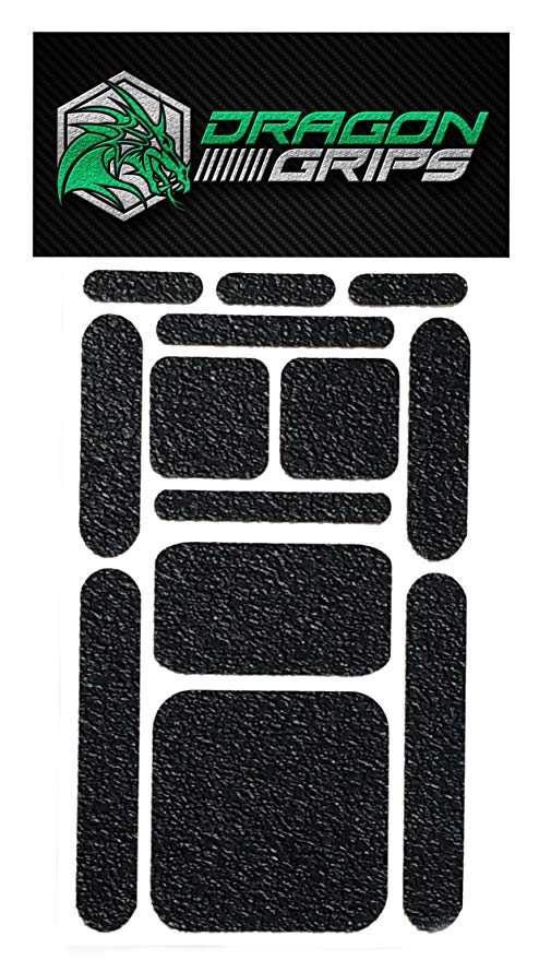 Anti slip grip tape for iPhone tablets computer gun pistol phone case guitar pick and more many sizes shapes and colors for non slip grippy tape sticker decal nonskid decal (black, 13 pk rectangles)