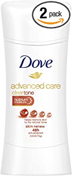 Dove Advanced Care Antiperspirant Deodorant, Skin Renew, 2.6 Ounce (Pack of 2)