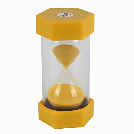 VStoy Security Fashion Hourglass Sand Timer ... (Yellow 60 Minutes)