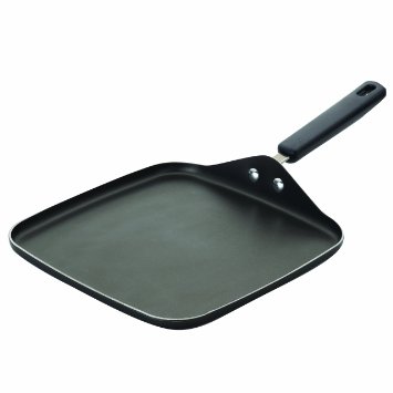 Farberware Cookware Aluminum Nonstick 11-Inch Square Griddle, Gray