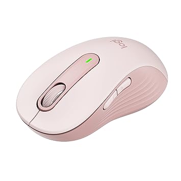 Logitech Signature M650 Wireless Mouse - For Small to Medium Sized Hands, 2-Year Battery, Silent Clicks, Customizable Side Buttons, Bluetooth, Multi-Device Compatibility - Rose