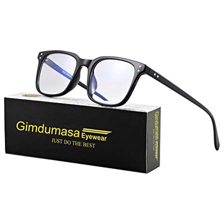 Gimdumasa Computer Glasses for Man Women Video Gaming Blocking UV Blue Light Filter Anti-Glare Protection (Classic Black)